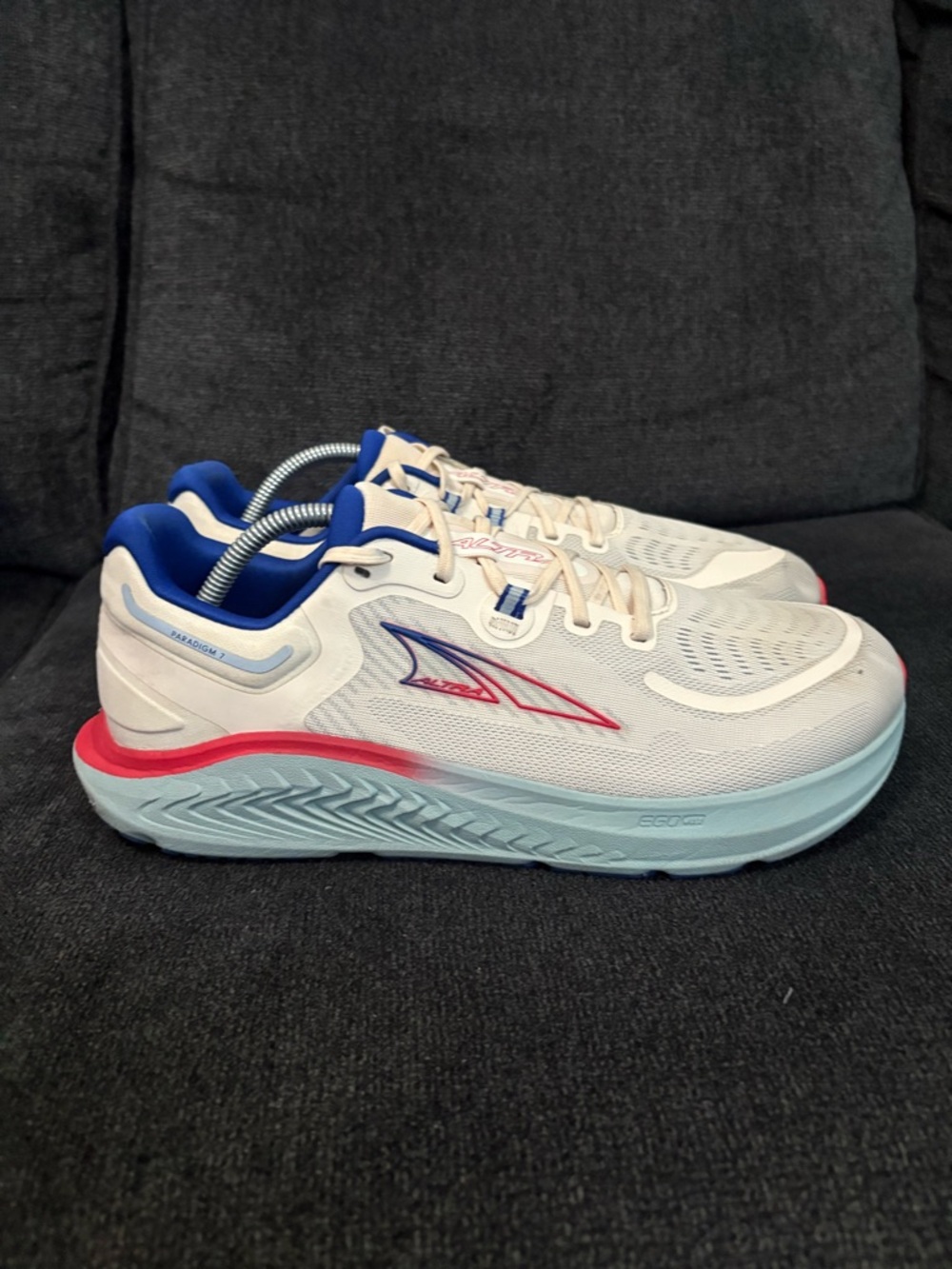 Altra Paradigm 7 Men's 11.5 Running Shoes White Blue AL0A82C5140
